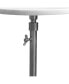 Фото #5 товара Aluminum Frame Round Side Table with Marble Top and Adjustable Height, White and Silver