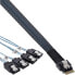 Фото #2 товара InLine Slim SAS cable - SFF-8654 to 4x SATA 7-pin - 12Gb/s - 0.5m
