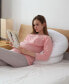 Фото #4 товара Hypoallergenic Down Alternative Total Body J Shaped Pillow with Zippered Cover
