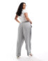 Фото #9 товара ASOS DESIGN Curve tapered tailored trousers with turn up hem in stripe