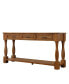 63" Wood Console Table with Drawers & Shelf, Easy Assembly