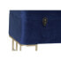 Фото #2 товара Банкетка DKD Home Decor Синий Позолоченный Металл Велюр (90 x 40 x 47 cm)