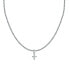 Timeless steel necklace with a cross SCZ1288