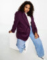 COLLUSION Plus oversized textured blazer in purple