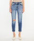 Women's High Rise Distressed Mom Jeans