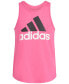 ფოტო #5 პროდუქტის Big Girls Sleeveless Curved-Hem Cotton Logo Tank Top