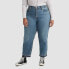 Фото #1 товара Levi's Women's Plus Size High-Rise Wedgie Straight Cropped Jeans - Turned On Me