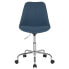 Фото #3 товара Aurora Series Mid-Back Blue Fabric Task Chair With Pneumatic Lift And Chrome Base