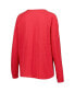 ფოტო #3 პროდუქტის Women's Scarlet, Gray Ohio State Buckeyes Raglan Long Sleeve T-shirt and Shorts Sleep Set