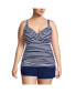 Фото #3 товара Plus Size DD-Cup V-Neck Wrap Underwire Tankini Swimsuit Top