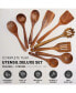 Фото #2 товара 9-Piece Teak Wooden Utensils for Cooking with Premium Gift Box