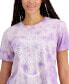 Juniors' Celestial-Graphic Tie-Dye T-Shirt