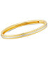 14k Gold-Plated & Rhodium-Plated Signature Hoofprint Trim Bangle Bracelet