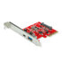 Фото #1 товара ROLINE PCIe Adapter USB3.2 Gen2 2 Port 1x C+ A - PCI-Express - USB 3.0
