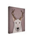 Фото #2 товара Fab Funky Bull Terrier and Antlers Canvas Art - 15.5" x 21"