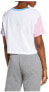 Фото #2 товара Спортивная футболка Nike 248863 Женская с кропом и цветными блоками, белая, размер L.