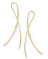ფოტო #1 პროდუქტის Diamond Accent Cross Over Sweep Earrings in 14K Yellow Gold