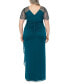 ფოტო #2 პროდუქტის Plus Size Embellished Sheer Matte Jersey Gown