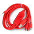 Фото #1 товара Multifunctional 4-in-1 cable - USB B, miniUSB, microUSB, USB type C - 180cm - red - SparkFun CAB-21271