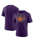 ფოტო #1 პროდუქტის Men's Heather Purple Phoenix Suns True Classics Power Phase Tri-Blend T-shirt