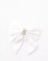 SUI AVA bridal hair bow in white