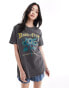 Daisy Street relaxed t-shirt with Tears For Fears sunflower graphic in charcoal