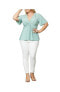 ფოტო #2 პროდუქტის Plus Size Abby Twist Front Top