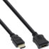 Фото #2 товара InLine HDMI cable - High Speed HDMI Cable - M/F - black - golden contacts - 7.5m