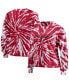 ფოტო #2 პროდუქტის Women's Red Wisconsin Badgers Tie-Dye Long Sleeve T-shirt