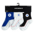 Фото #3 товара CONVERSE KIDS Striated Quarter socks 3 pairs