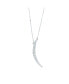 ფოტო #1 პროდუქტის 316L Over The Moon Crystal Crescent Necklace