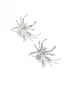 ASOS DESIGN Halloween stud earrings with crystal spider design in gunmetal