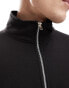 DTT half zip sweatshirt in black