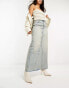 Фото #1 товара Stradivarius spliced denim maxi skirt in vintage wash