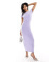 Фото #3 товара Kaiia slinky low back maxi dress in lilac