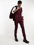 Фото #14 товара ASOS DESIGN skinny suit trousers in burgundy