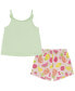 ფოტო #2 პროდუქტის Toddler Girls Hello Summer Tank & Ruffle-Trim Printed Terry Shorts, 2 piece set