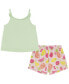 Фото #2 товара Toddler Girls Hello Summer Tank & Ruffle-Trim Printed Terry Shorts, 2 piece set