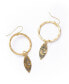 ფოტო #1 პროდუქტის Ruchi Moon Charm Gold Hoop Earrings