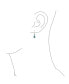 ფოტო #3 პროდუქტის Classic Genuine 10K Gold Faceted Briolette Gemstone Bezel Set Double Oval London Blue Topaz & Swiss Blue Topaz Dangle Drop Earrings Wire Fish Hook