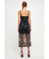 Фото #3 товара Women's Sequins Embroidered Cocktail Dress