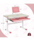 Фото #8 товара Height-Adjustable Kids Desk Children Study Table with Tilt Desktop & Book Stand