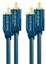 ClickTronic 2m Stereo Audio - Male - 2 x RCA - Male - 2 m - Blue