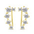 Фото #2 товара Dazzling Long Gold Plated Earrings EA621Y