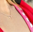 Minimalist silver crescent necklace AGS650 / 47