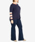 Фото #9 товара Plus Size Luna Long Sleeve Sweater