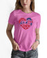 Women's July 4th Heart Word Art Short Sleeve T-shirt