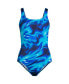 Фото #17 товара Plus Size Chlorine Resistant High Leg Soft Cup Tugless Sporty One Piece Swimsuit