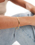 Фото #3 товара ASOS DESIGN 14k gold plated cuff bracelet with crystal detail