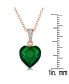 Фото #3 товара Sterling Silver Cubic Zirconia Heart shape Necklace